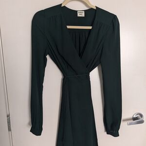Sunday Best forest Green wrap dress